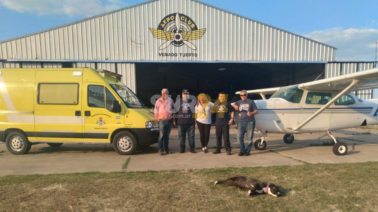 Bomberos realizaron un vuelo sobre Venado Tuerto y la región para