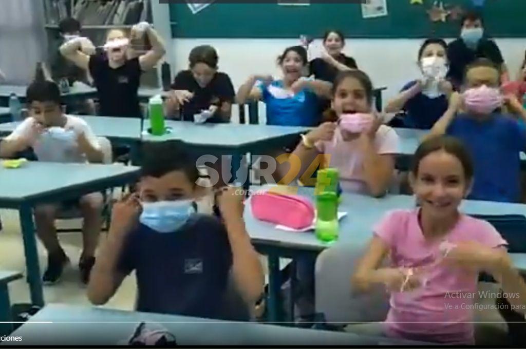 Israel: efusiva reacción de alumnos al entrarse que ya no usarían barbijos en el aula