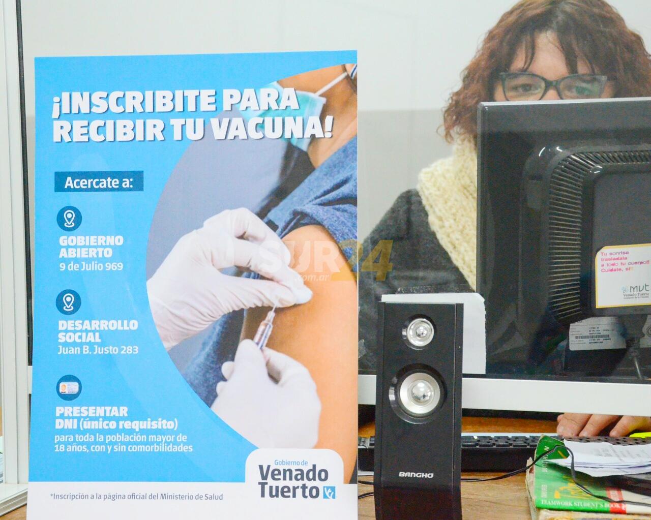 El Gobierno de Venado Tuerto ayuda a la población a anotarse para recibir la vacuna contra el Covid