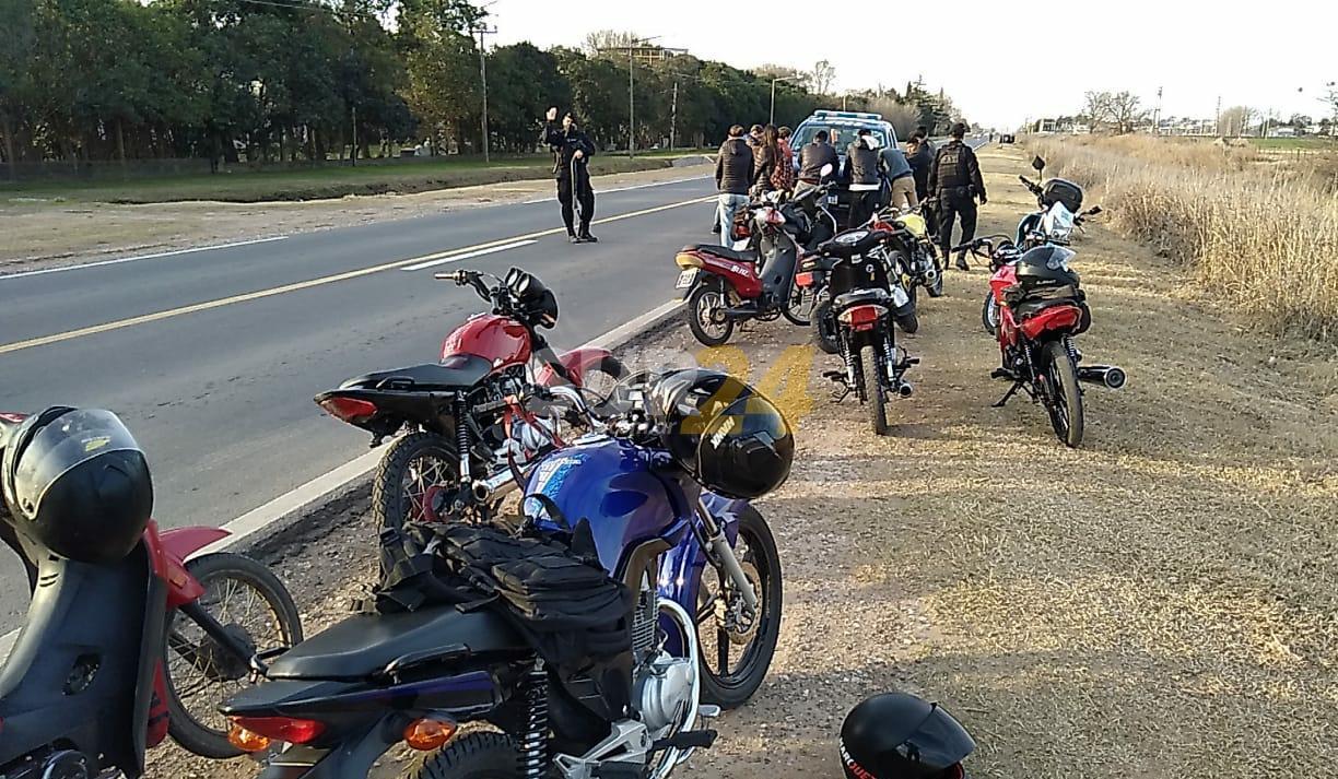 Secuestraron motos utilizadas para correr picadas en el camino a San Eduardo