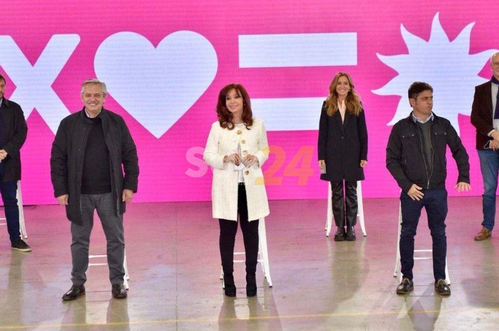 Cristina Kirchner, Alberto Fernández y Sergio Massa presentaron a sus candidatos