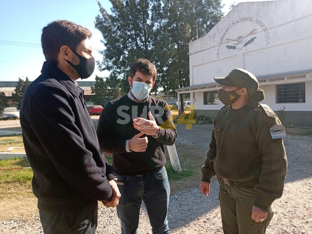 Pullaro, junto a Chiarella y Enrico, visitaron el destacamento de Gendarmería en Venado Tuerto
