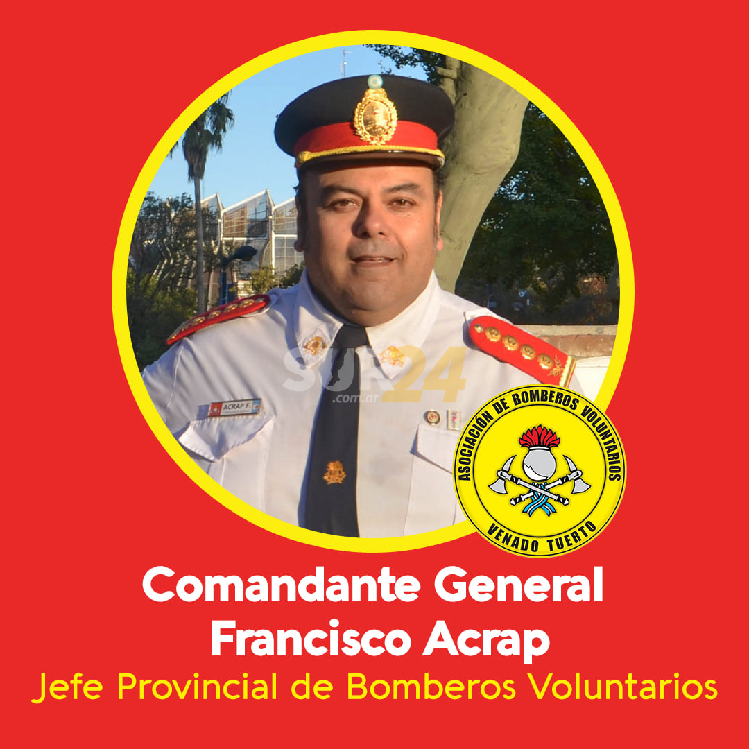 El venadense Francisco Acrap asumió como jefe provincial de Bomberos Voluntarios