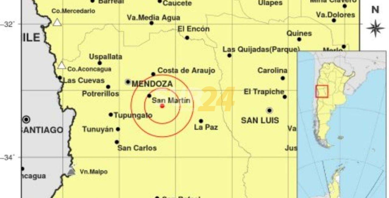 Fuerte sismo en Mendoza: 5.2 grados en la escala de Richter
