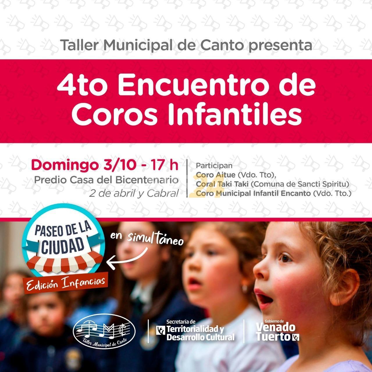 Coros infantiles tendrán su 4° Encuentro en Parque de la Niñez