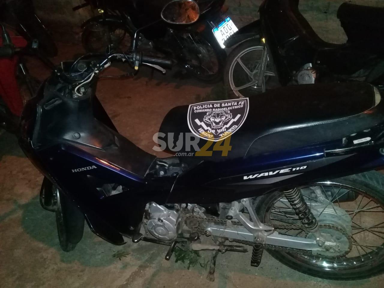 Venado Tuerto: hallazgo de moto robada en la vía pública