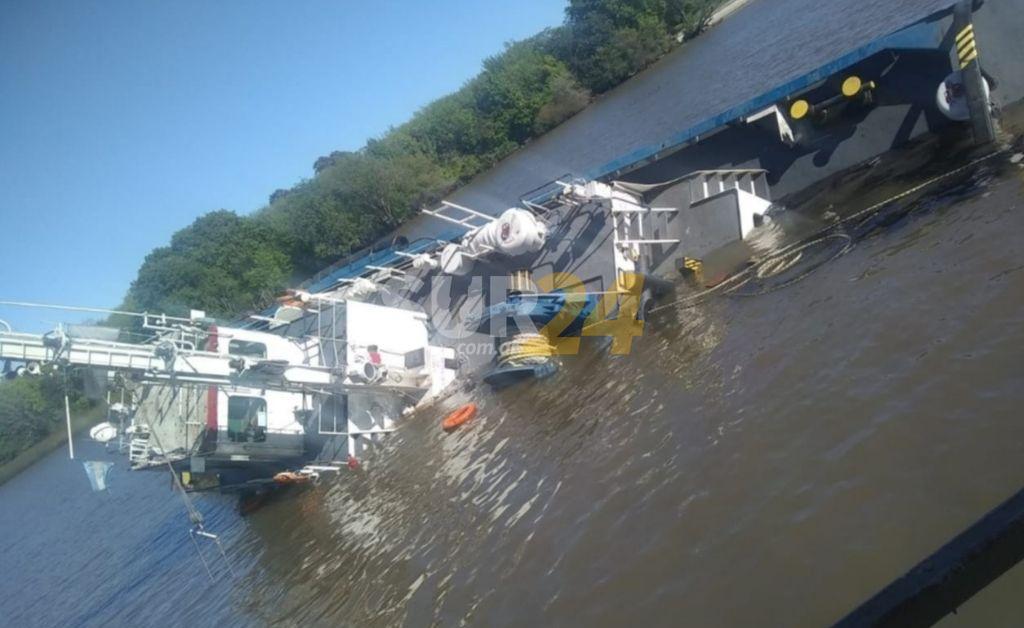 Se hundió un remolcador tras chocar contra un buque en el Río de la Plata