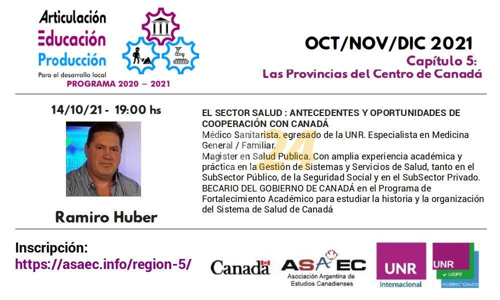 Conferencia de Huber por la integración argentino-canadiense en salud