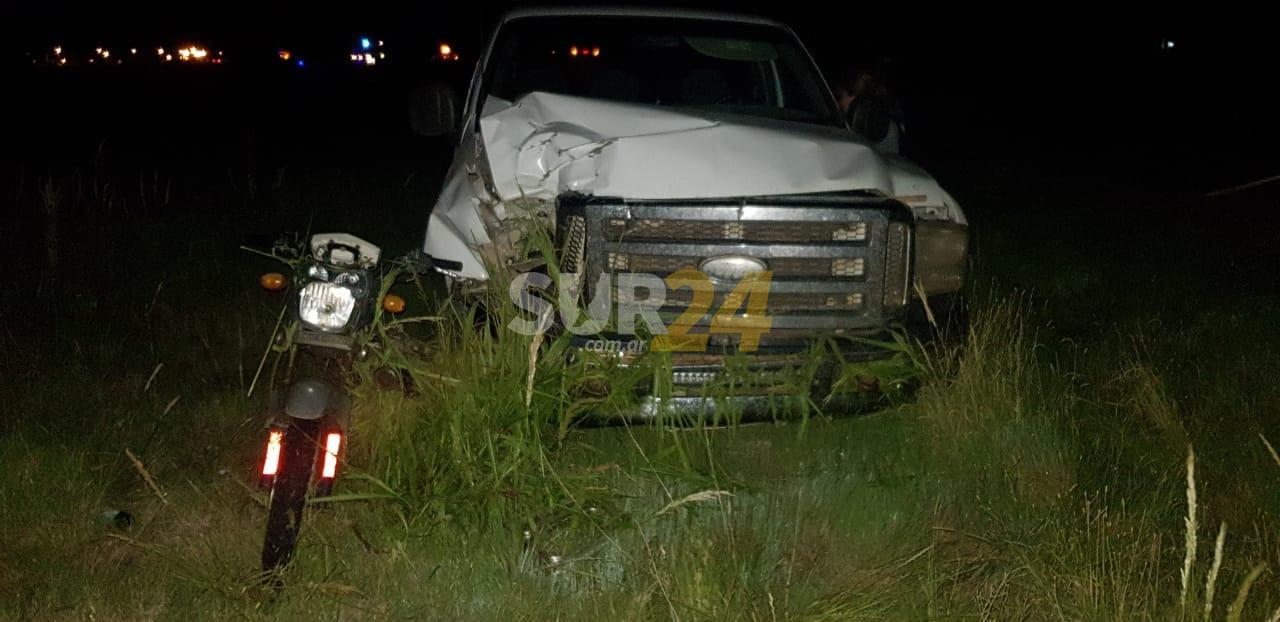 Ruta 33: falleció un motociclista en accidente a la altura de Rufino