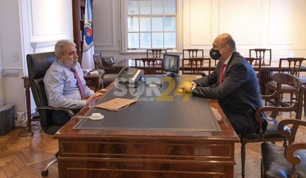 Perotti se reunió con Aníbal Fernández previo al encuentro con el presidente