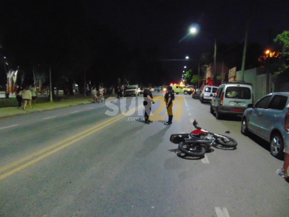 Venado Tuerto: choque entre moto y bici dejó dos lesionados
