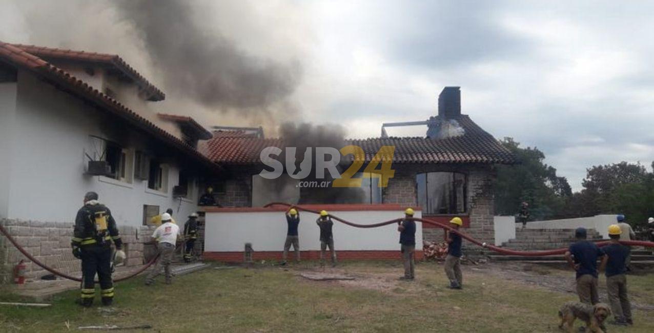 Se incendió un hotel en Embalse y murió un joven