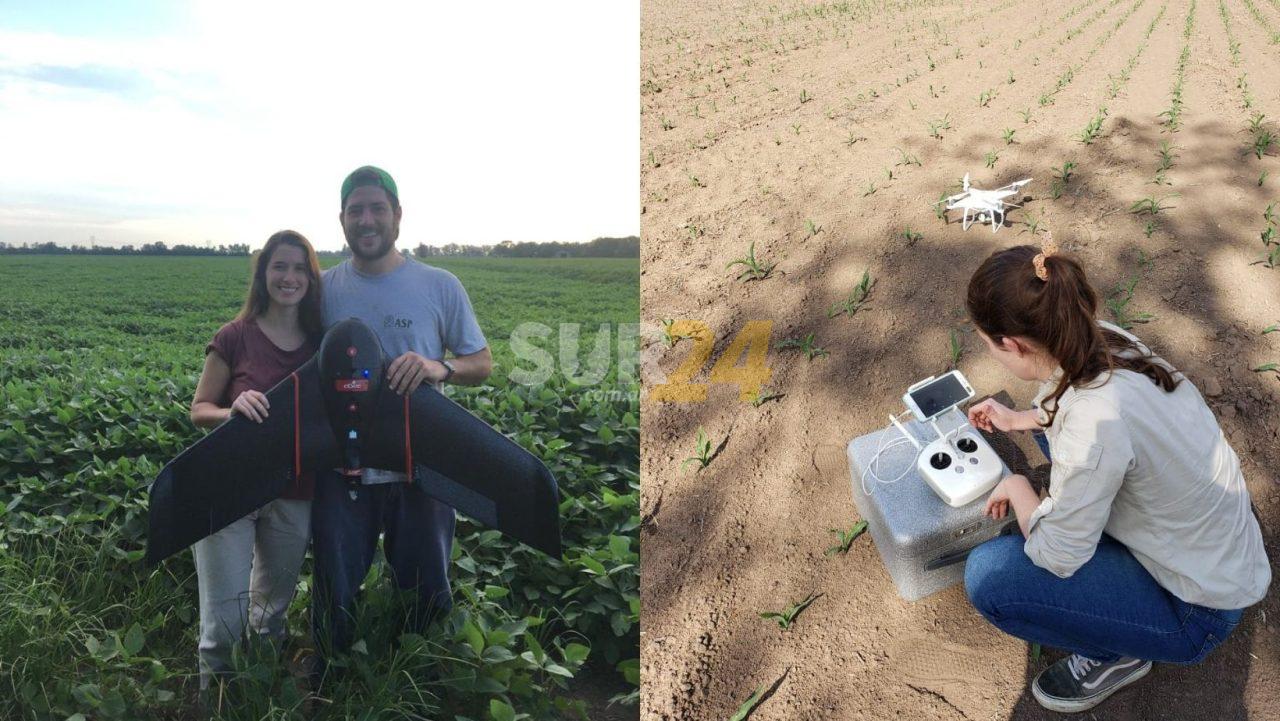 Con drones, pareja venadense  garantiza precisión al campo