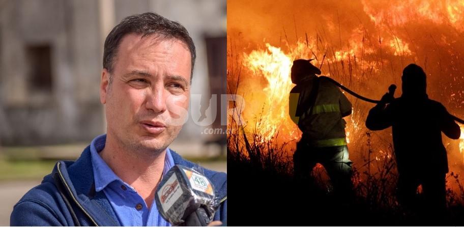El senador Enrico se solidariza con Corrientes y viaja para colaborar con los bomberos
