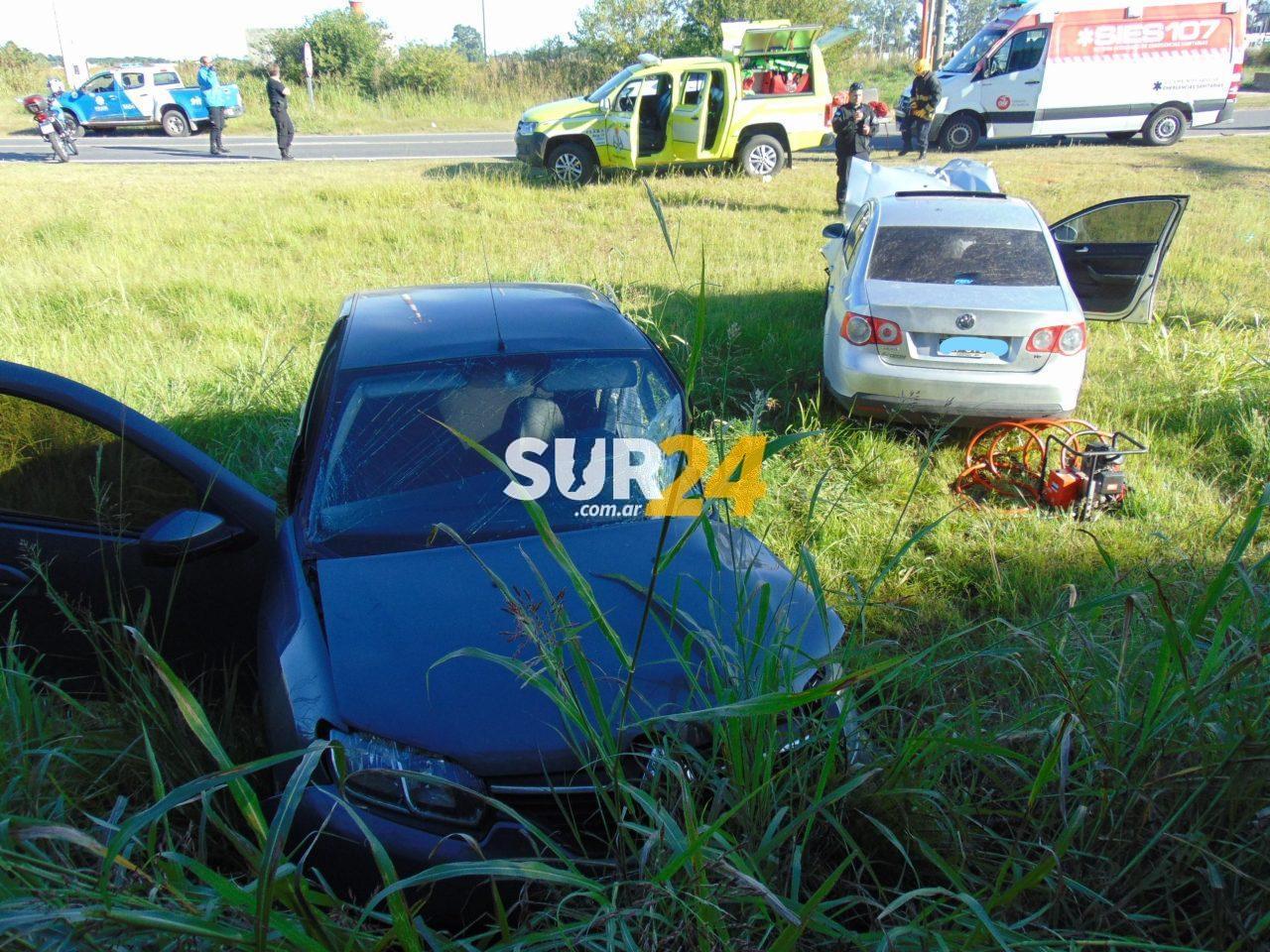 Venado Tuerto: tres hospitalizados tras violento accidente entre dos automóviles