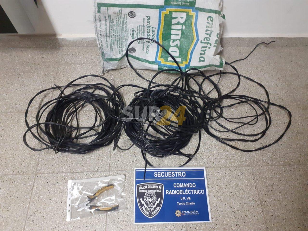 Venado Tuerto: detuvieron un sujeto que sustraía cables de tendido eléctrico