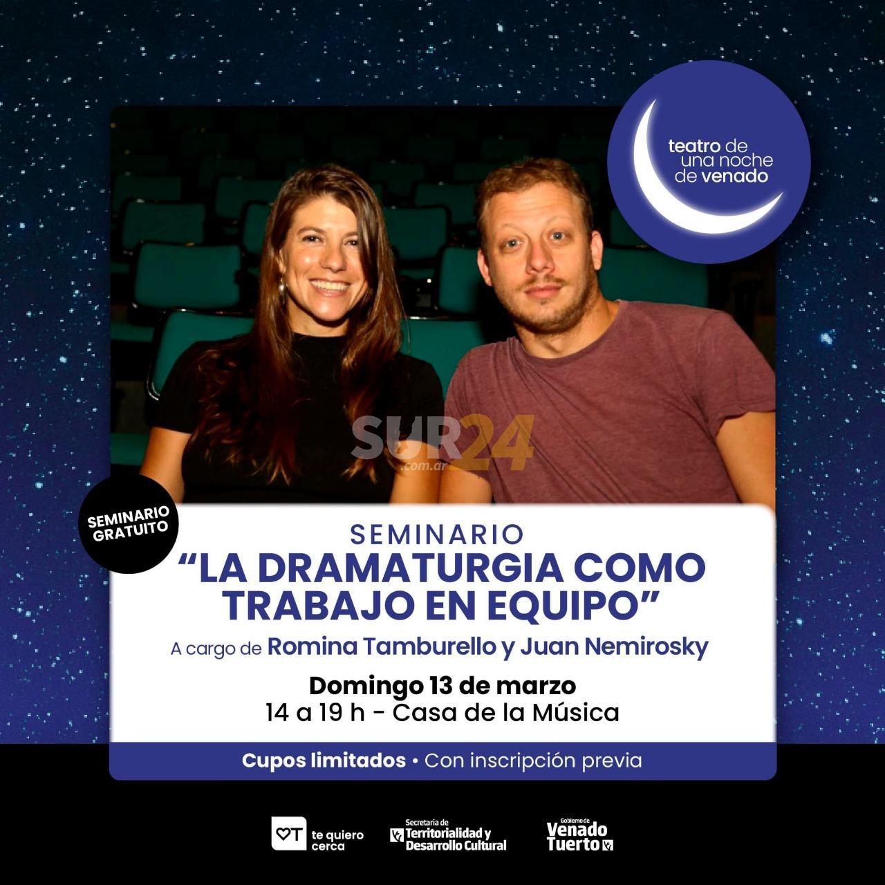 “Teatro de una Noche de Venado” presenta seminario sobre dramaturgia 