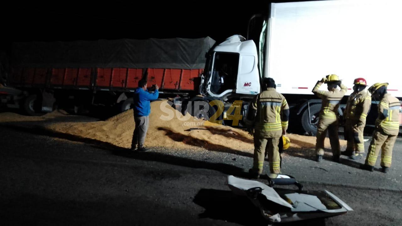 Rufino: choque en cadena entre tres camiones en Ruta 7