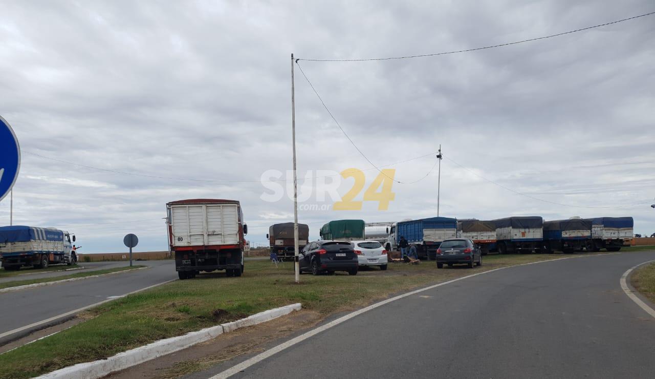 Rufino: protesta de camioneros y caos de tránsito en rutas 7 y 33