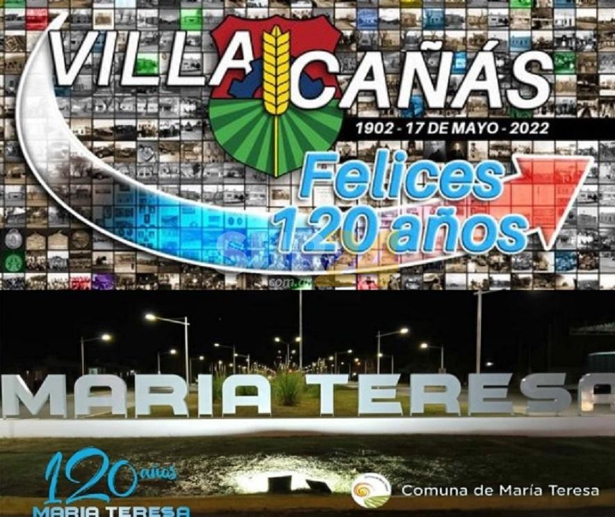 Festejos vecinos: Villa Cañás y María Teresa celebraron este martes 120 años de su fundación