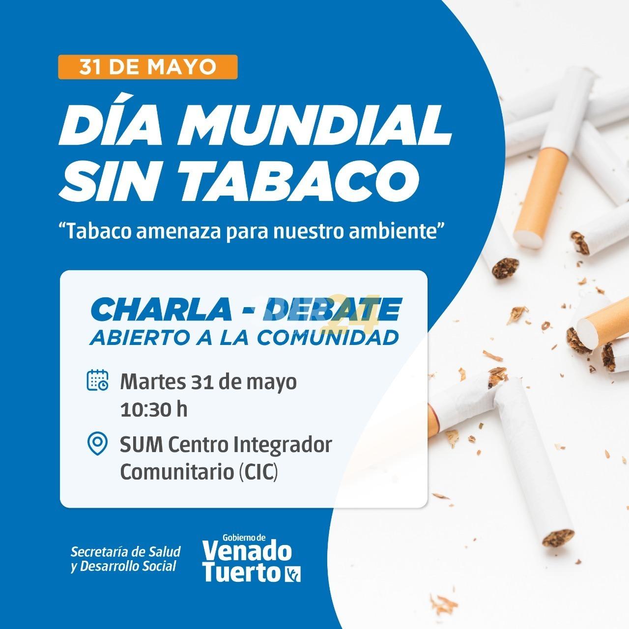 Charla debate con destacados especialistas en el “Día Mundial sin Tabaco” 
