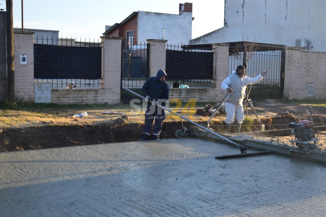 El gobierno de Venado avanza con obras de pavimentación y trabajos en los desagües