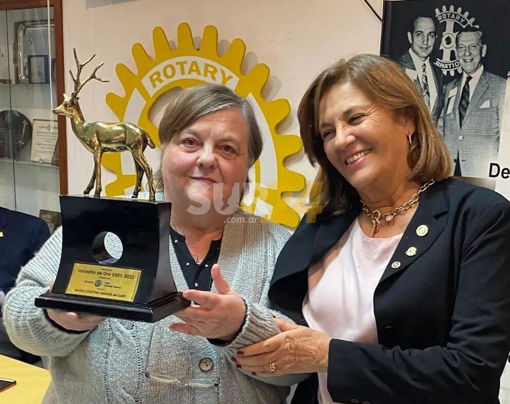 Rotary Club distinguió a María Cristina García de Ilari con el Venadito de Oro 