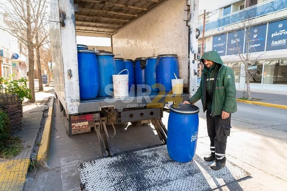 Rufino: recolección de aceite vegetal usado