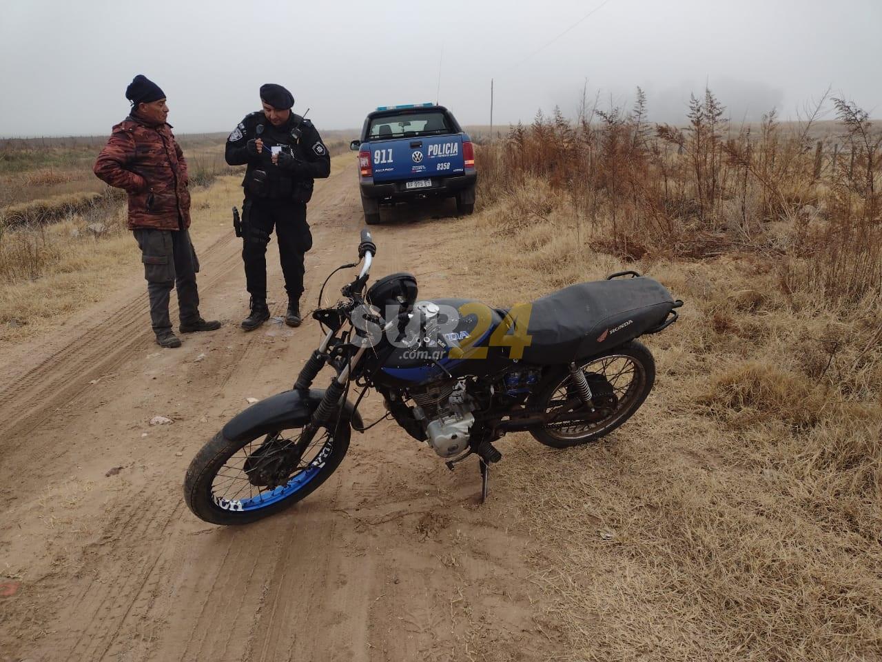 Rufino: hallaron una moto que habían robado en la madrugada