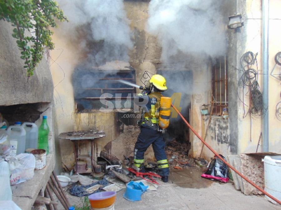 Voraz incendio en una vivienda de Venado Tuerto