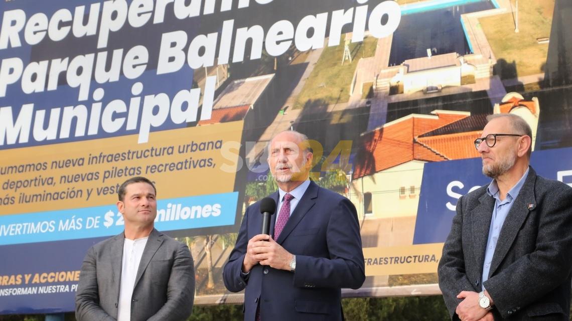 El gobernador habilitó la puesta en valor y las obras de remodelación del Parque Municipal de Rufino