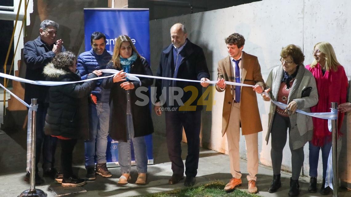Omar Perotti inauguró la primera etapa del nuevo sistema de desagües cloacales en Teodelina
