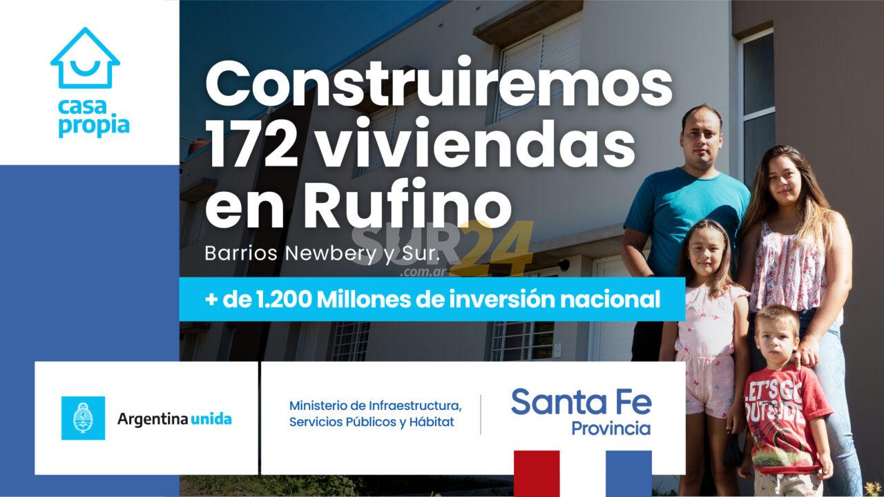 Rufino contará con 172 nuevas viviendas