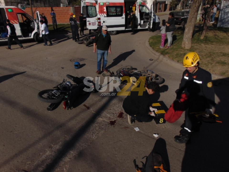 Tres heridos por múltiple choque de motos en Sáenz Peña e Italia
