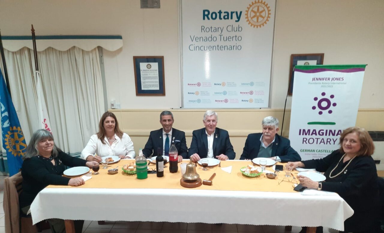 El gobernador del Distrito 4945 de Rotary Internacional visitó los clubes de Venado Tuerto 