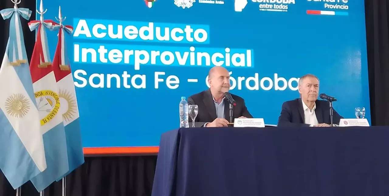 Perotti y Schiaretti lanzaron en Coronda el llamado a licitación del Acueducto Interprovincial Santa Fe – Córdoba