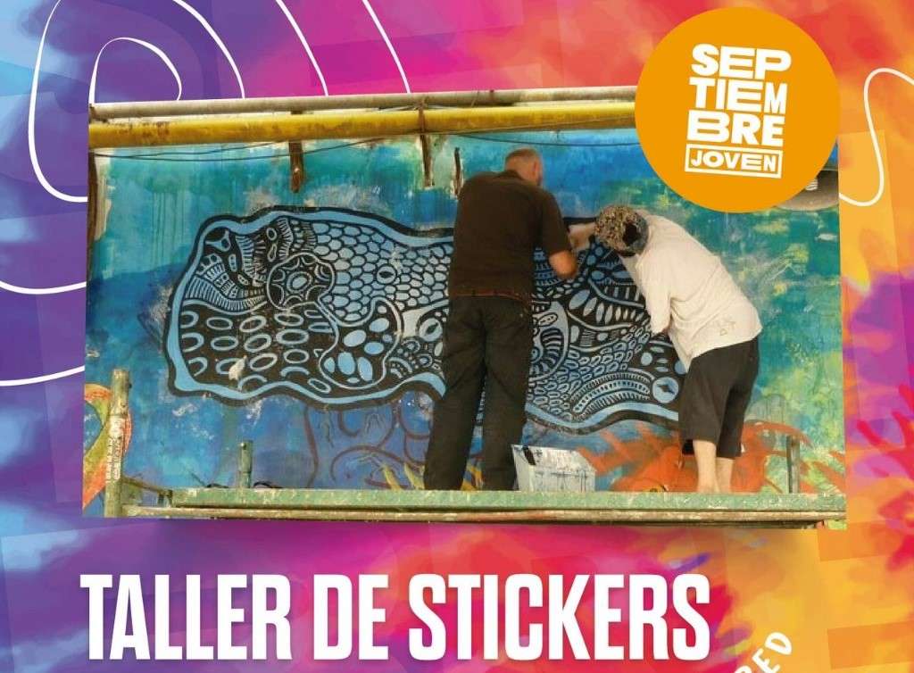 “Septiembre Joven”: talleres de percusión y stickers sobre pared