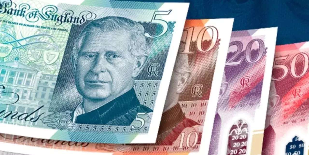 Nuevos billetes en el Reino Unido con la cara del rey Carlos III