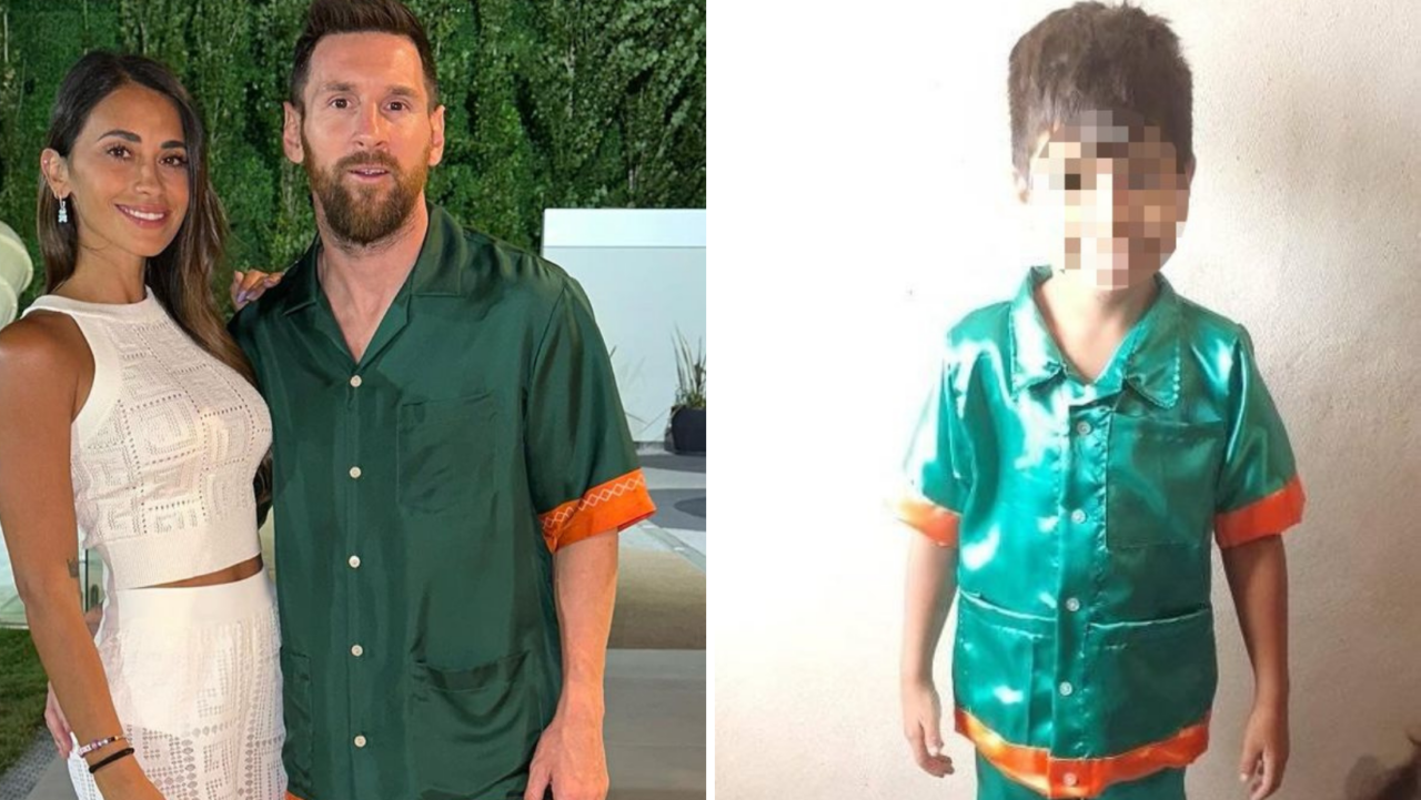 Made in Firmat: una modista creó una réplica del traje que Messi usó en Año Nuevo y es furor