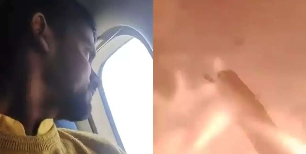 Video: un pasajero grabó desde adentro del avión el momento del accidente en Nepal