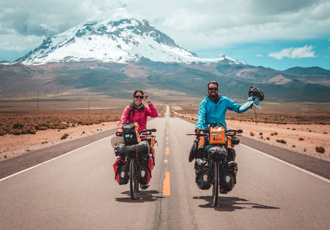 Caren y Cruz, la pareja santafesina que pedaleó de norte a sur el continente americano