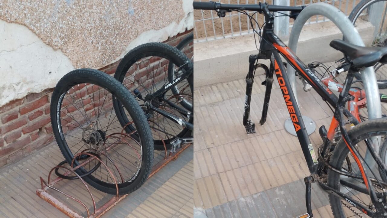 Sorpresa en el Industrial: robaron partes de dos bicicletas para amar una nueva