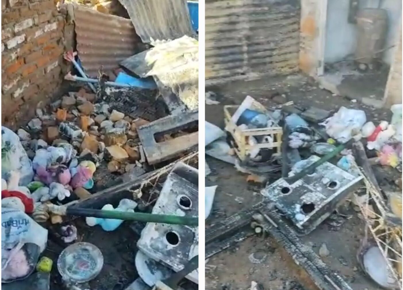 (Video) Terrible incendio en una vivienda de Teodelina: “Perdimos todo”