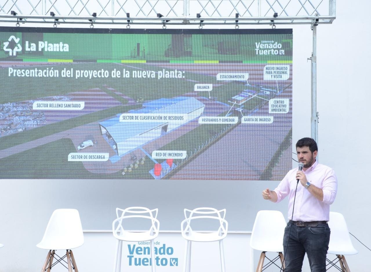 Chiarella presentó el proyecto de la nueva Planta de Tratamiento de Residuos