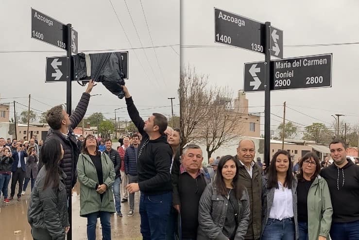 Inauguraron la calle María del Carmen Goniel en barrio San Vicente