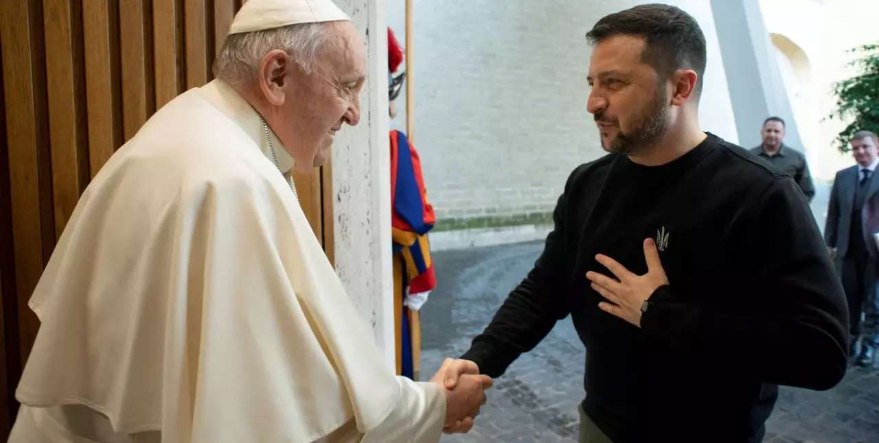 Zelenski se reunió en Roma con el Papa y Meloni: “Es una visita importante para la victoria”