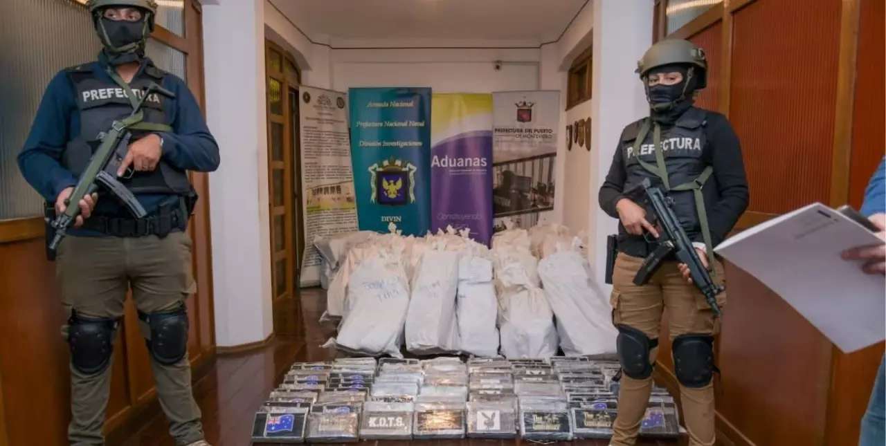 Incautan una tonelada y media de cocaína en el puerto de Montevideo