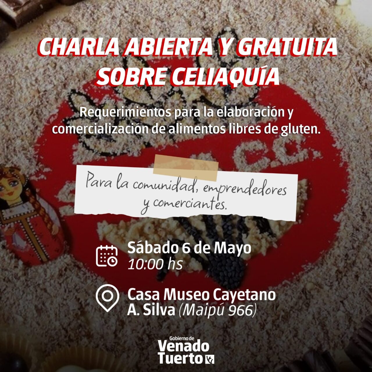 Charla abierta y gratuita sobre celiaquía en la Casa Museo Cayetano Silva