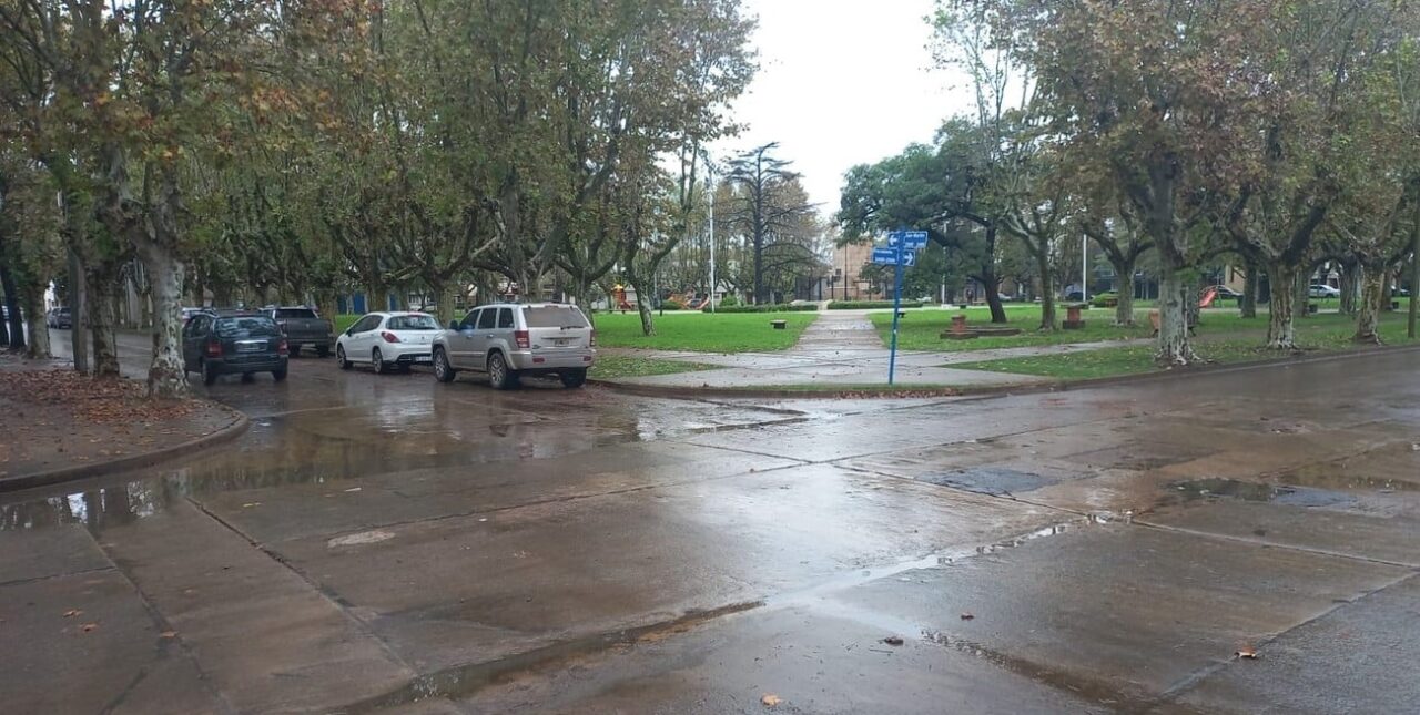 Jornada lluviosa en el departamento Caseros