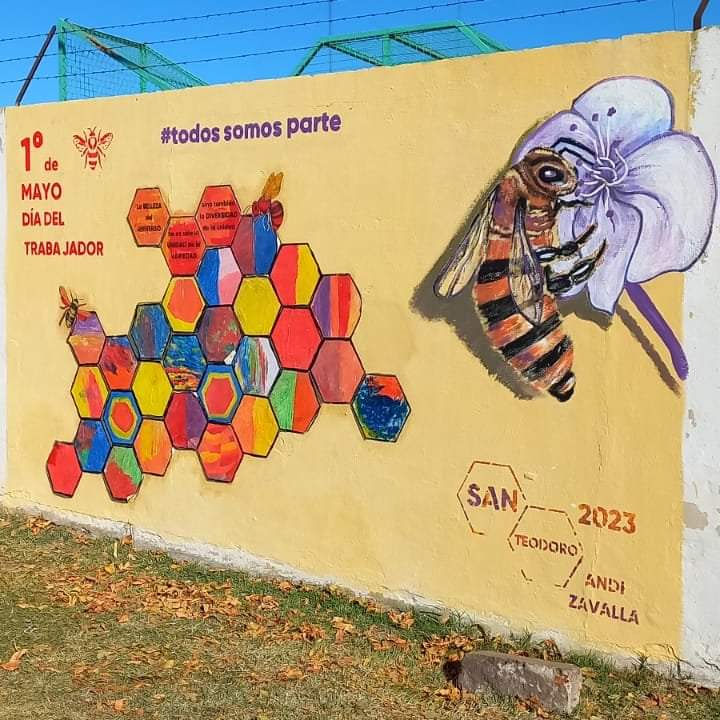 Rufino: mural cooperativo en el Centro de Día San Teodoro